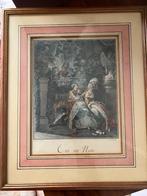 Gravure J.M. Moreau le Jeune in lijst 18e eeuw, Antiek en Kunst, Kunst | Etsen en Gravures, Verzenden