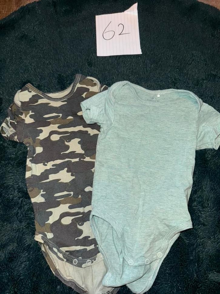 2x Romper maat 62 | HEMA & Prénatal, Kinderen en Baby's, Babykleding | Maat 62, Zo goed als nieuw, Jongetje of Meisje, Nacht- of Onderkleding