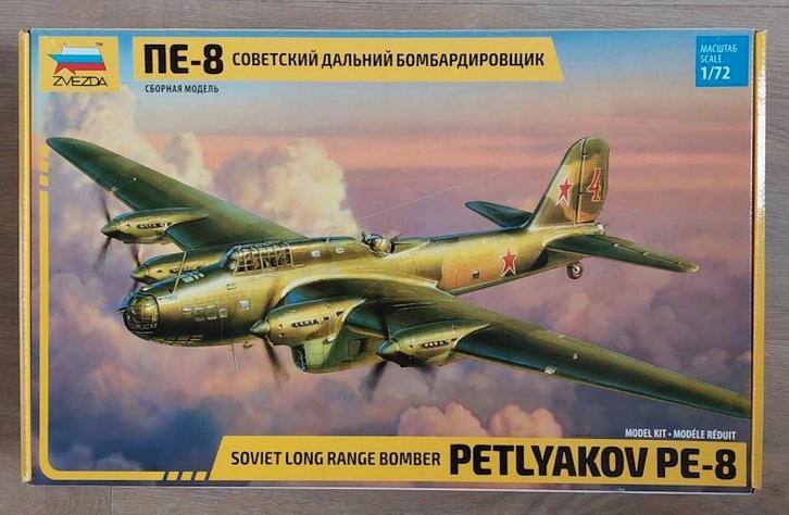 Petlyakov PE-8 Sovjet bommenwerper 1/72, Hobby en Vrije tijd, Modelbouw | Vliegtuigen en Helikopters, Nieuw, 1:72 tot 1:144, Overige merken