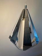 Plafondlamp chrome met wit glas van EGLO, Ophalen of Verzenden, Zo goed als nieuw