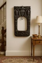Houten wandornament met sleutelhaak – handgesneden, Ophalen of Verzenden