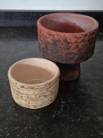 Vintage Berkenbast Chamotte bloempotjes, Ophalen of Verzenden, Huis en Inrichting