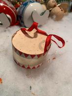 #kerst antieke kerstbal trommel volkskunst, Diversen, Kerst, T, Ophalen of Verzenden, Zo goed als nieuw, N