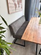 Mooie Eettafel incl. zitbank & stoelen, Huis en Inrichting, Tafels | Eettafels, Teakhout, 200 cm of meer, Zo goed als nieuw, Vijf personen of meer