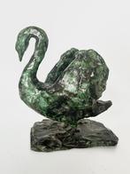 Bronzen sculptuur Zwaan gepatineerd, Antiek en Kunst, Antiek | Koper en Brons, Ophalen of Verzenden