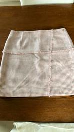 Roze/beige geruite rok, Kleding | Dames, Rokken, Verzenden, Maat 42/44 (L), Zo goed als nieuw, Knielengte