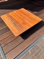 Teak tafel - 85x85cm, opnieuw geschuurd & geolied, Ophalen, Zo goed als nieuw, Vierkant, Teakhout