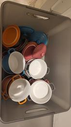 Kleine pannetjes met deksel - 10 stuks, Ophalen, Zo goed als nieuw, Glas, Pot, Bus of Blik