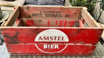 Vintage(jaren 60) houten Amstelbier krat. beschikbaar voor biedingen