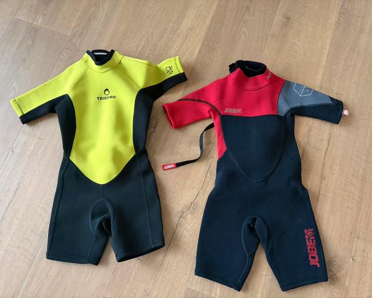 2x short sleeve kinderwetsuit maat S (2-3 jaar), Kinderen en Baby's, Kinderkleding | Kinder-zwemkleding, Zo goed als nieuw, Overig