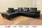 GRATIS LEVERING HEEL NL Zwarte Montel Echt Leren Hoekbank