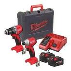Milwaukee M18 BLCPP2A-402C combopack 18V 2x 4,0Ah Li-ion, C-vin, Nieuw, Nederland, Info@c-vin.com
