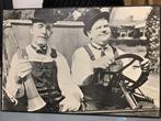 Houten schilderij Laurel en Hardy zwart/wit, Huis en Inrichting, Ophalen, Gebruikt, 50 tot 75 cm, Schilderij
