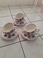 Boerenbont 6 thee kop en schotel, Huis en Inrichting, Keuken | Servies, Ophalen of Verzenden, Zo goed als nieuw, Kop(pen) en/of Schotel(s)