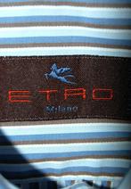 NIEUW ETRO overhemd, gestreept, blauw/wit,/taupe, Mt. 38, Nieuw, Blauw, Halswijdte 38 (S) of kleiner, ETRO