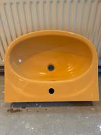 Vintage mosterdgele wasbak, Ophalen, Wastafel