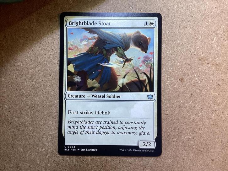 1x Brightblade Stoat [0004] (Near Mint), Hobby en Vrije tijd, Verzamelkaartspellen | Magic the Gathering, Zo goed als nieuw, Losse kaart