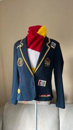 Oeteldonk jas dames XL donkerblauw, Ophalen of Verzenden, Gedragen, Maat 46/48 (XL) of groter, Carnaval