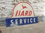 Reclamebord ISARD SERVICE 1957, Ophalen of Verzenden, Gebruikt, Reclamebord