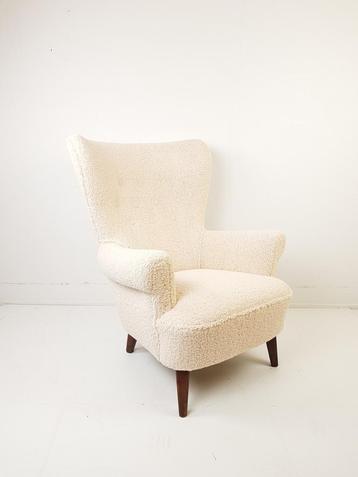 Artifort fauteuil Theo Ruth heren model | teddy stof crème  beschikbaar voor biedingen