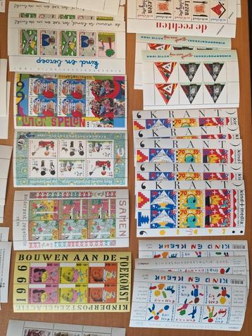 69 Nederlandse Kinderpostzegelsblokken tussen 1969-2001 beschikbaar voor biedingen