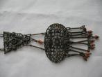Bronsklr. Tribal Boho Ketting met Bloedkoraaltjes Nr 3 Vint, Sieraden, Tassen en Uiterlijk, Antieke sieraden, Ophalen of Verzenden