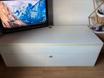Witte TV Meubel met veel opbergruimte, Ophalen, Kunststof, 100 tot 150 cm, Zo goed als nieuw