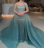 Verlovingsjurk tweedelig, Kleding | Dames, Trouwkleding en Trouwaccessoires, Ophalen, Trouwjurk, Blauw, Zo goed als nieuw