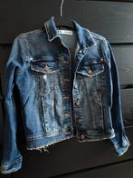 Zara ripped denim jeans jas M-L stretched spijkerjas boho, Kleding | Dames, Maat 38/40 (M), Blauw, Zara, Nieuw