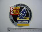 sticker 1979 Duckhams oil Superbike Champion Motorrace racin, Overige typen, Zo goed als nieuw, Verzenden
