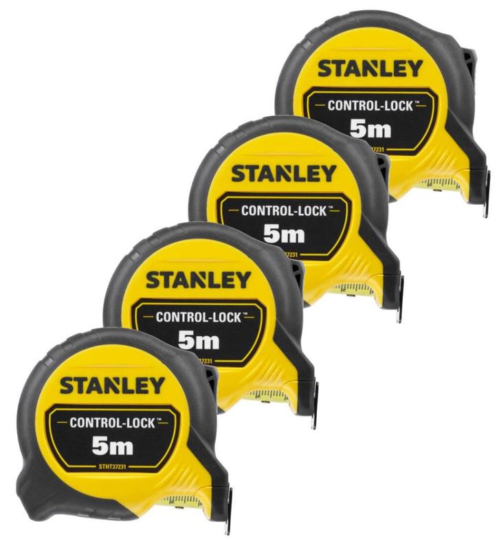Stanley STHT37231-0/4 4 x Rolbandmaat Control-Lock 5m - 25mm, Doe-het-zelf en Verbouw, Gereedschap | Handgereedschap