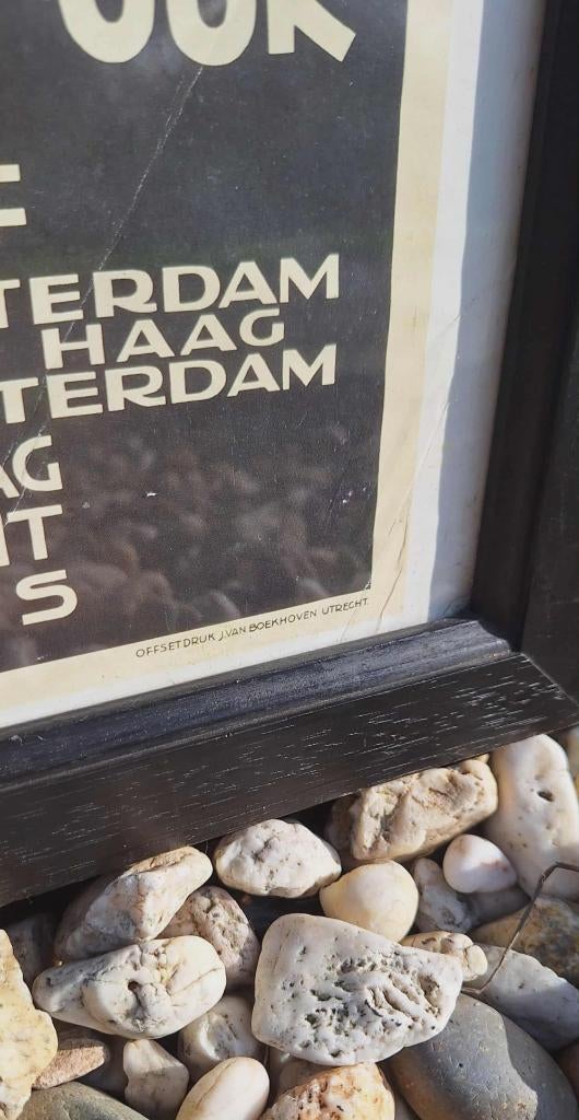 Antieke NS Reclame Poster, ontwerp is van Joop Geesink😍, Verzamelen, Ophalen, Trein, Gebruikt, .