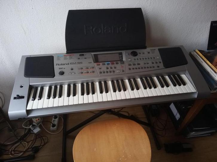 Roland EM-55 keyboard, Muziek en Instrumenten, Keyboards, Gebruikt, 61 toetsen, Roland, Aanslaggevoelig, Midi-aansluiting, Ophalen