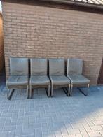 eetkamer stoelen 4 st., Ophalen, Gebruikt, Leer, Vier