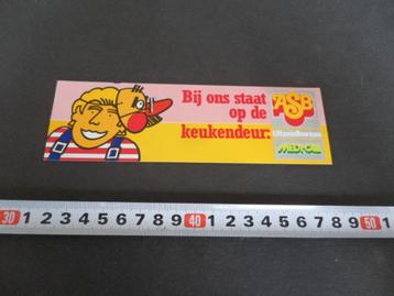 sticker ASB Uitzendbureau Bij ons staat op de keukendeur *  beschikbaar voor biedingen