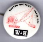 W&H Ruston Bucyrus draglines button ( G_243 ), Verzenden, Zo goed als nieuw, Transport, Speldje of Pin
