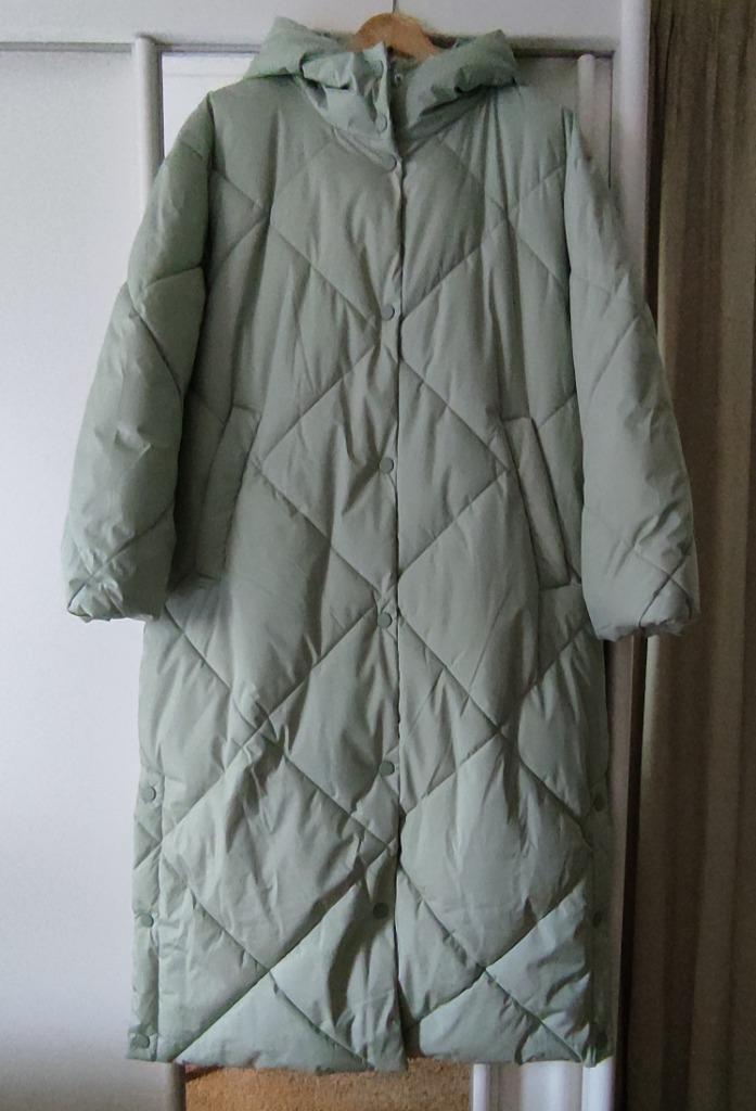Mintgroene lange winterjas C&A – valt als 44/46, Kleding | Dames, Jassen | Winter, Zo goed als nieuw, Maat 46/48 (XL) of groter