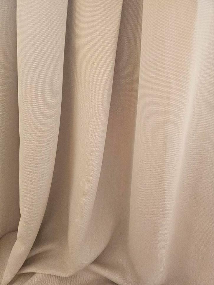 Linnen look gordijn 255 hoog M124, Huis en Inrichting, Stoffering | Gordijnen en Lamellen, Nieuw, 200 cm of meer, 200 cm of meer