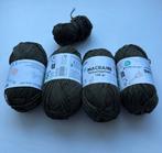 Wibra Macrame Garen - Donker Olijfgroen (4+ bollen), Ophalen of Verzenden, Nieuw, Haken, Wol of Garen