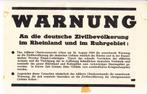 Leuk Geallieerd Pamflet WG10, "WARNUNG", Verzamelen, Militaria | Tweede Wereldoorlog, Ophalen of Verzenden, Luchtmacht, Nederland