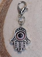 handgemaakt hangertje/bedel hamsa nazar boze oog licht roze, Ophalen of Verzenden, Nieuw, Overige merken