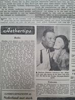 Marlene Dietrich feliciteert Nat King Cole (krant 1960), Verzamelen, Ophalen of Verzenden, 1960 tot 1980, Knipsel(s)