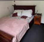 Koloniaal houten ledikant 160 x 200, Ophalen, Gebruikt, Tweepersoons, Koloniaal