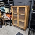 Opbergkast Mocu 140 x 95cm, kleur Bruin van Light & Living, Ophalen, Nieuw, 50 tot 100 cm, Glas