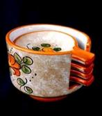 Set/4 Deruta theezakjeshouders in houder, Ophalen of Verzenden