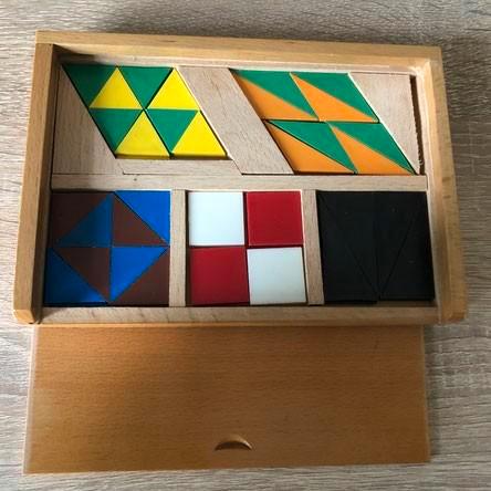Vintage Fröbel mozaïekset, Kinderen en Baby's, Speelgoed | Educatief en Creatief, Gebruikt, Bouwen, Puzzelen, Ophalen of Verzenden