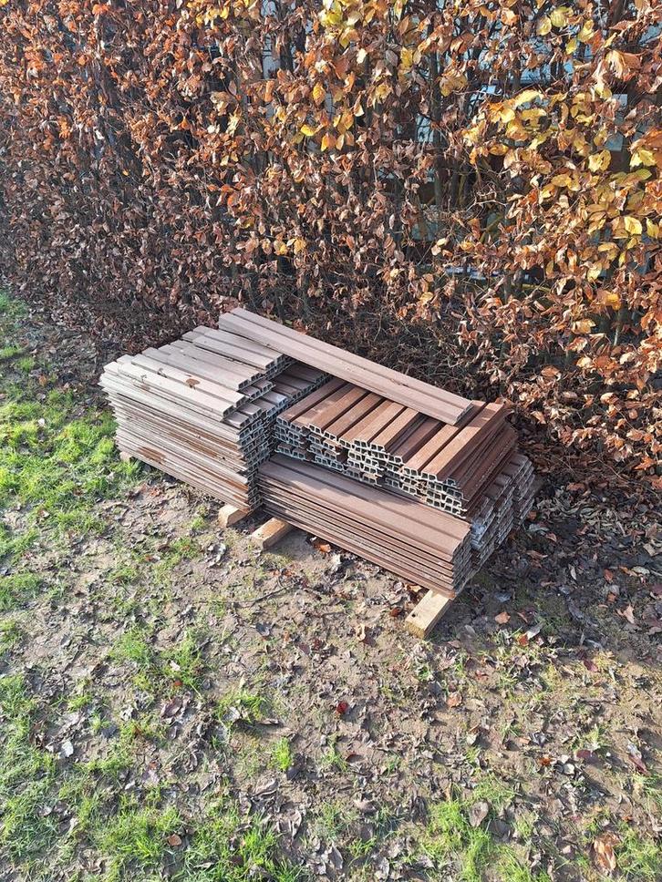 Composiet Gevelbekleding - Bruin, Tuin en Terras, Schuttingen, Kunststof, 1 tot 2 meter, Minder dan 3 meter, Ophalen