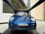 1:18 Porsche 911 (997.2) Turbo PDK blauw 2010 Norev, Auto, Norev, Norev, Zo goed als nieuw