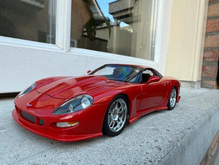 1:18 Callaway C12 Corvette C5 rood 1999 Autoart 71012 JJTOP, Hobby en Vrije tijd, Modelauto's | 1:18, Zo goed als nieuw, Auto