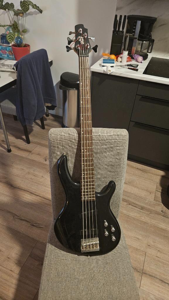 Cort 5 snarige basgitaar + basversterker, Muziek en Instrumenten, Snaarinstrumenten | Gitaren | Bas, Gebruikt, Elektrisch, 5-snarig